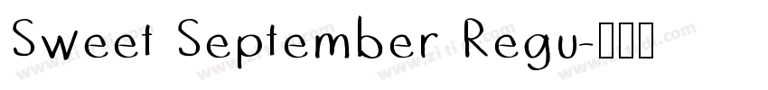 Sweet September Regu字体转换